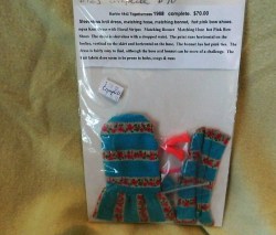 1842 BARBIE DOLL TOGETHERNESS 1968 COMPLETE OUTFIT , PINK BOW SHOES